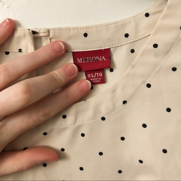 Polka dot short sleeve blouse - Picture 4 of 7